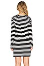 view 3 of 4 Clark Dress in Black & White Stripes