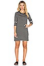 view 4 of 4 Clark Dress in Black & White Stripes