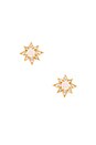 view 1 of 2 Starburst Stud Earrings in Moonstone & Gold
