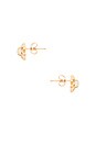 view 2 of 2 Starburst Stud Earrings in Moonstone & Gold
