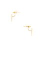 view 2 of 3 Spike Ear Cuff & Studs in Gold