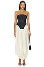 view 1 of 3 Lux Strapless Dress in Antique Basalto