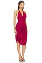 view 2 of 3 ROBE MI-LONGUE DRAPE in Merlot