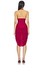 view 3 of 3 ROBE MI-LONGUE DRAPE in Merlot