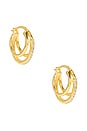view 1 of 3 Triple Hoops in Gold
