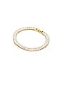 view 1 of 3 BRAZALETE TENIS BAGUETTE in Gold & White