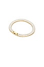 view 3 of 3 BRAZALETE TENIS BAGUETTE in Gold & White