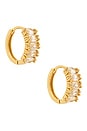 view 1 of 3 Baguette Hoops in Gold