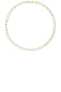 view 1 of 3 COLLIER TENNIS ICED BAGUETTE in Gold & White