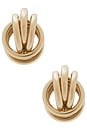 view 3 of 3 CLOUS D'OREILLES MILAN in Gold