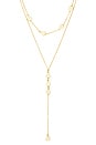 view 2 of 3 COLLAR LARIAT PAVE HEART in Gold