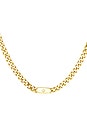view 2 of 3 Starburst Cuban Link Necklace in Gold
