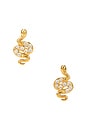 view 1 of 2 Mini Vermeil Snake Studs in Gold