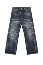 view 5 of 6 Laser Tagged Denim Jeans in Crazy Blue