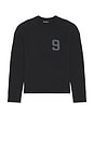 view 4 of 4 9 Padded Waffle Long Sleeve Tee in Black