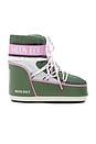 view 1 of 2 Kids Icon Space Racing Low Boot in Forest Green, Silver, & Pink