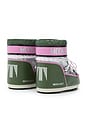 view 2 of 2 Kids Icon Space Racing Low Boot in Forest Green, Silver, & Pink