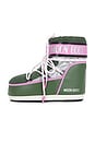 view 5 of 5 Icon Low Space Racing Boot in Forest Green, Silver & Pink