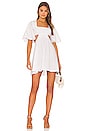 view 2 of 4 Flutter Sleeve Cutout Mini Dress in White