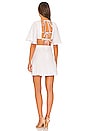 view 4 of 4 Flutter Sleeve Cutout Mini Dress in White