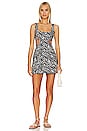 view 1 of 4 Anna Tie Back Mini Dress in Zebra
