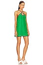 view 2 of 3 Cross Strap Cutout Mini Dress in Kelly Green