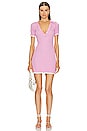 view 1 of 3 Polo Rib Knit Mini Dress in Sweet Pink & Cream