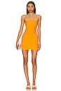 view 1 of 3 Strapless Mini Dress in Orange Scuba