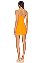 view 3 of 3 Strapless Mini Dress in Orange Scuba