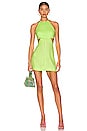 view 1 of 3 Tie Halter Mini Dress in Fluorescent Green