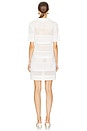 view 3 of 3 Variegated Knit Mesh Polo Dress in White