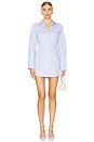 view 1 of 3 Cargo Mini Dress in Light Blue Oxford