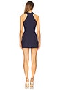 view 3 of 3 Twist Button Up Mini Dress in Navy Linen