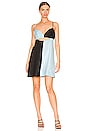 view 1 of 3 Kimmie Colorblock Mini Dress in Aqua & Black