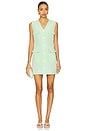 view 1 of 3 Vest Mini Dress in Green Viscose Linen