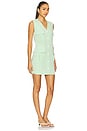 view 2 of 3 Vest Mini Dress in Green Viscose Linen