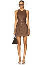 view 1 of 3 MINIVESTIDO in Brown Linen