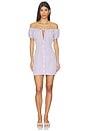 view 1 of 3 Bubble Tie Mini Dress in Lavender Tencel Linen