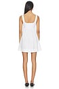 view 3 of 3 Tank Drawstring Baby Doll Dress in White Poplin