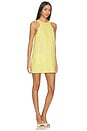 view 2 of 3 Pocket Mini Dress in Yellow Linen