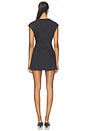 view 4 of 3 Cap Sleeve Denim Mini Dress in Faded Black Denim