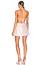 view 3 of 3 Tie Halter Mini Dress in Lavender & Cream Linen