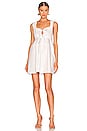 view 1 of 3 Apron Tie Mini Dress in White Poplin