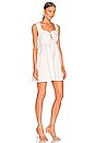 view 2 of 3 Apron Tie Mini Dress in White Poplin