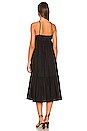 view 3 of 3 Cross Strap Cutout Midi Dress in Black Poplin