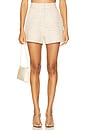 view 1 of 6 SHORT DE TWEED DE CINTURA ALTA in Natural Tweed