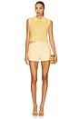 view 5 of 6 High Waist Hot Short in Pale Yellow