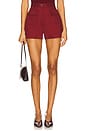 view 1 of 6 Cargo Hot Short in Burgundy Cotton Twill