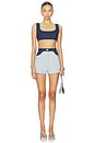 view 5 of 6 High Waist Combo Hot Short in Medium Wash Denim