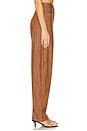 view 3 of 6 CALÇA CINTURA ALTA WIDE LEG in Brown Denim